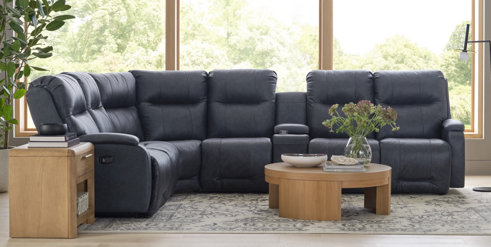 Maverly Leather Sectional
